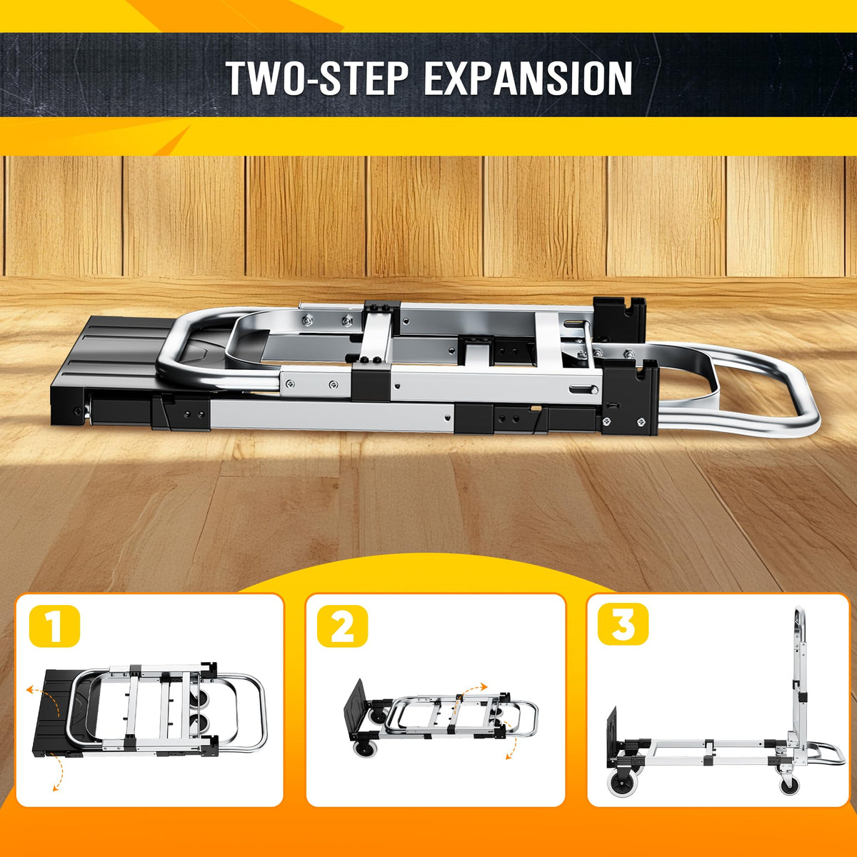 600lbs 3 in 1 Folding Hand Truck Dolly B61756