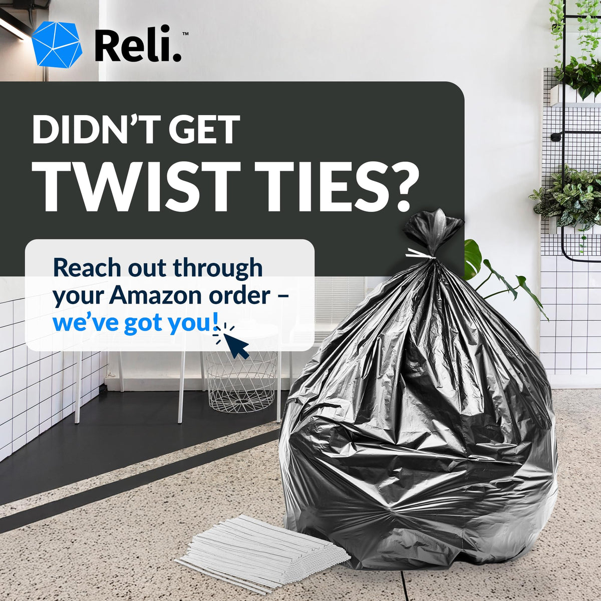 65 Gallon Heavy Duty Trash Bags Q2736