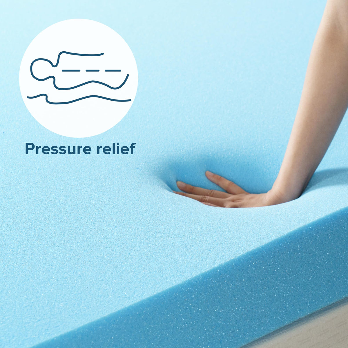 4 Inch Cooling Gel Memory Foam Mattress Topper, Twin P449895