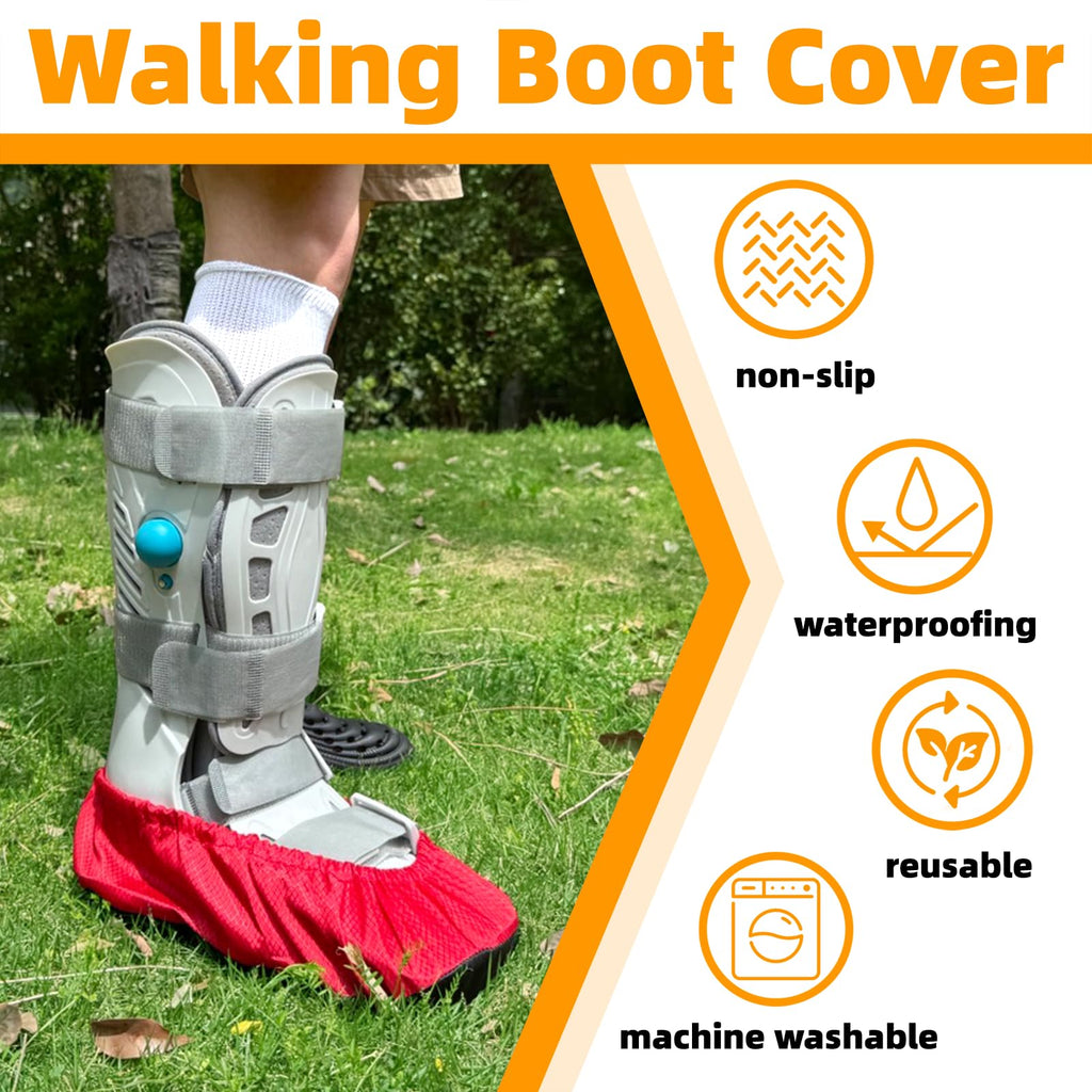 Walking Boot Covers 2 pcs Waterproof Anti-slip Washable Large G7381