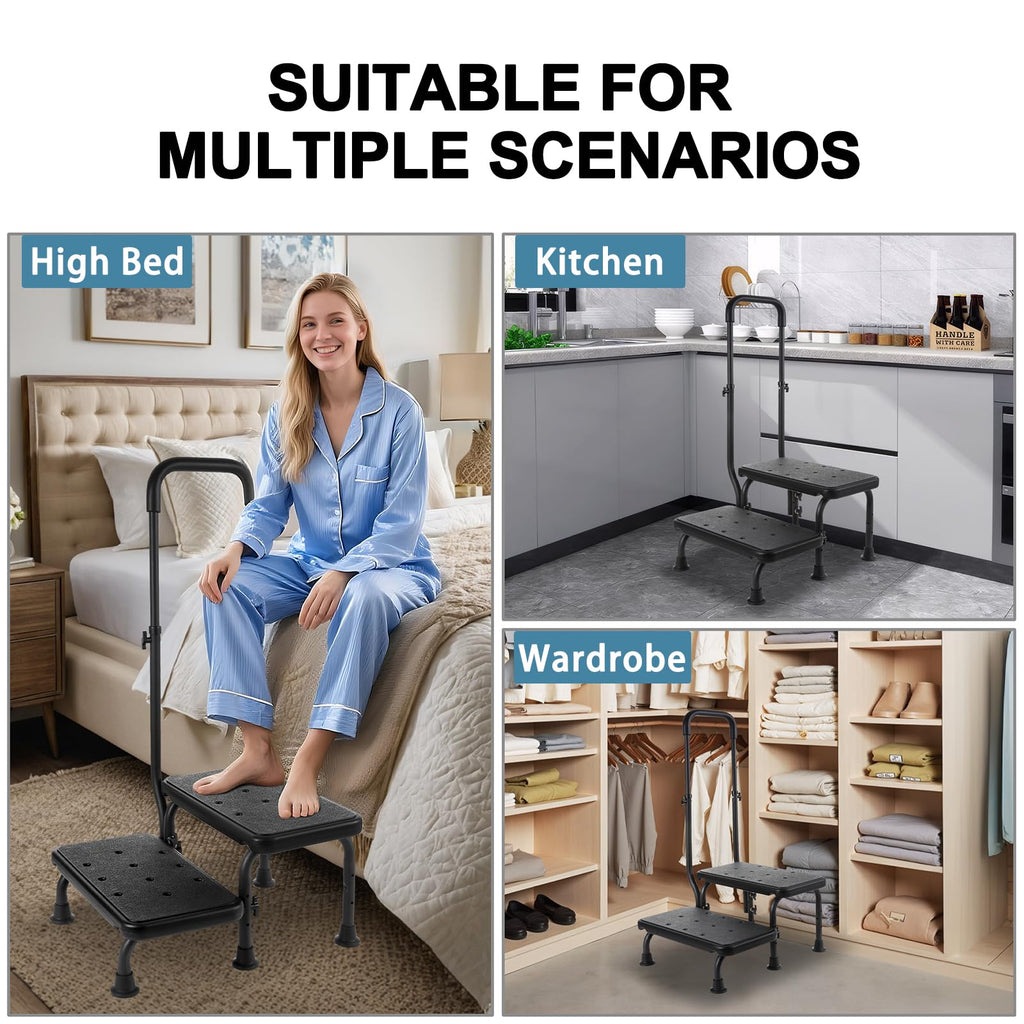 2 Step Stool with Handle and Non-Slip Platform O1572