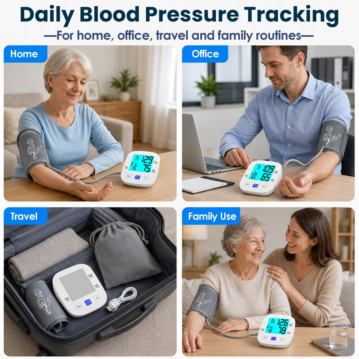 Upper Arm Blood Pressure Monitor with 8.7"-16.5" Cuff M360