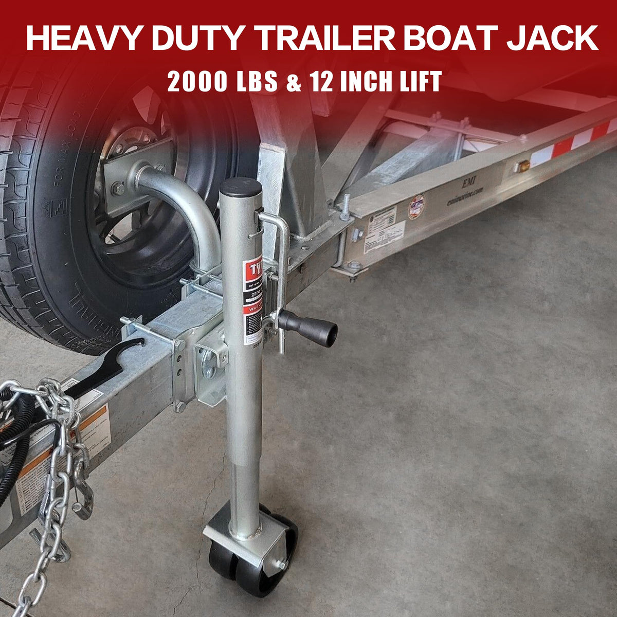 2000 lbs Boat Trailer Jack with Wheel C52234