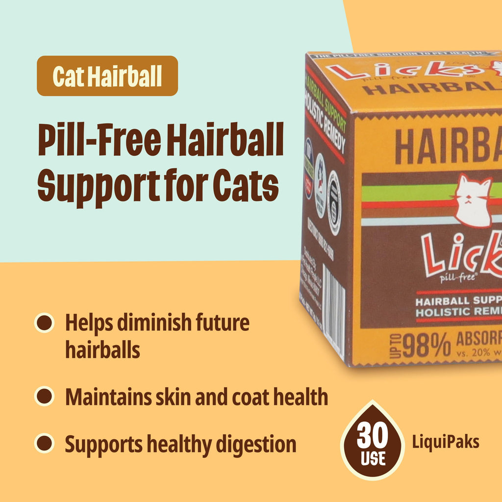 Cat Hairball Support Cod Liver Oil for Cats 30 Packets D6917