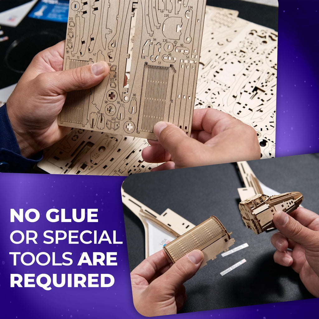 Wooden 3D Puzzle Space Shuttle Model Kit X64996
