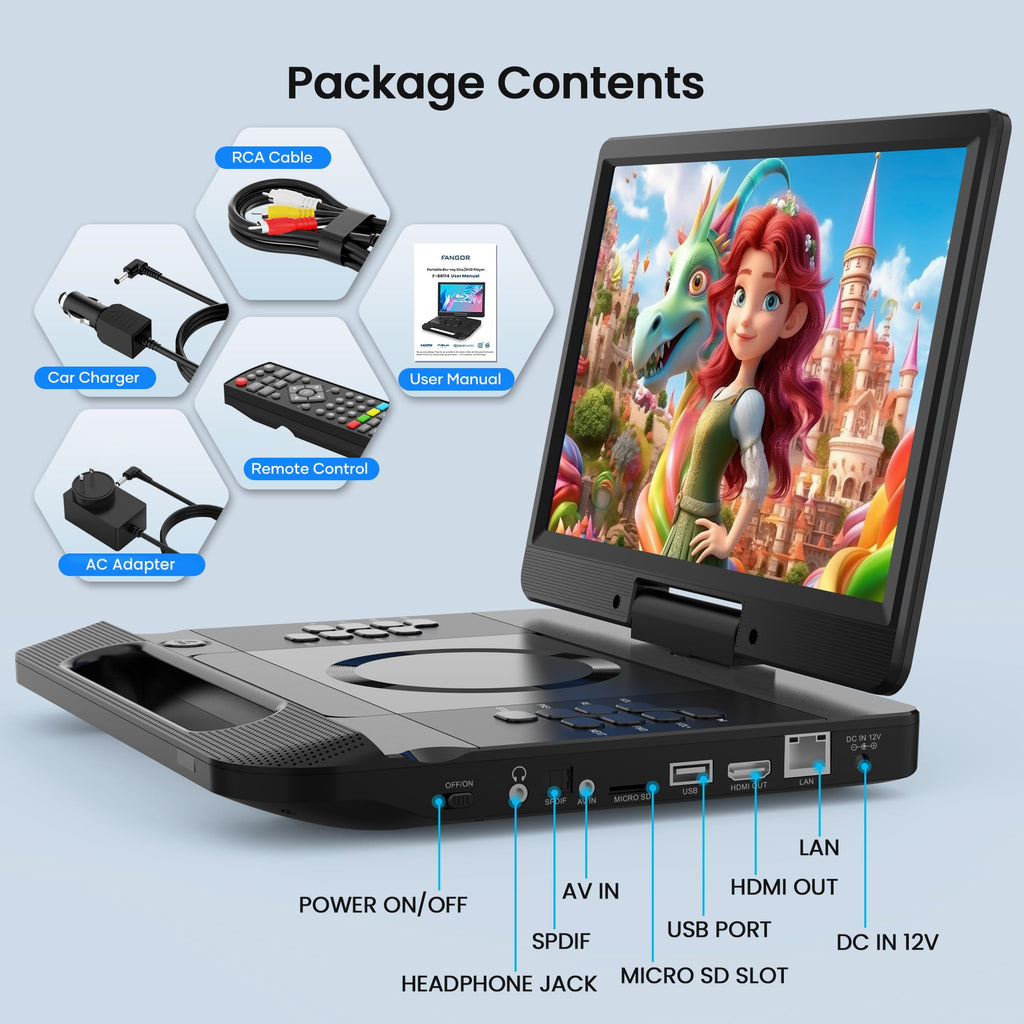 13.3” Portable Blu-ray Player M7838