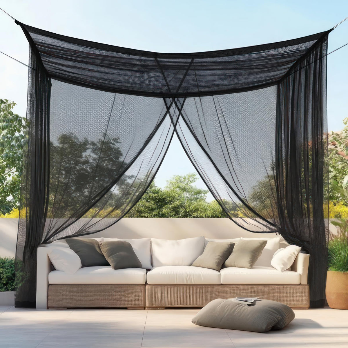 Black Mosquito Net 13 x 10 FT O65665