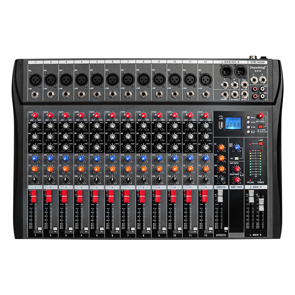 12 Channel Black USB Audio Mixer J679