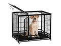 48'' Heavy Duty Metal Dog Crate with Wheels D762070