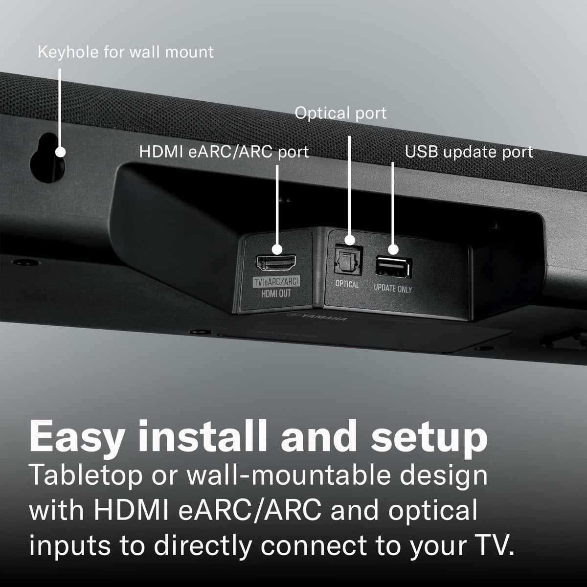 Black Sound Bar with Wireless Subwoofer W57515