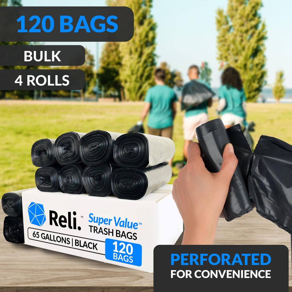 65 Gallon Heavy Duty Trash Bags Q2736