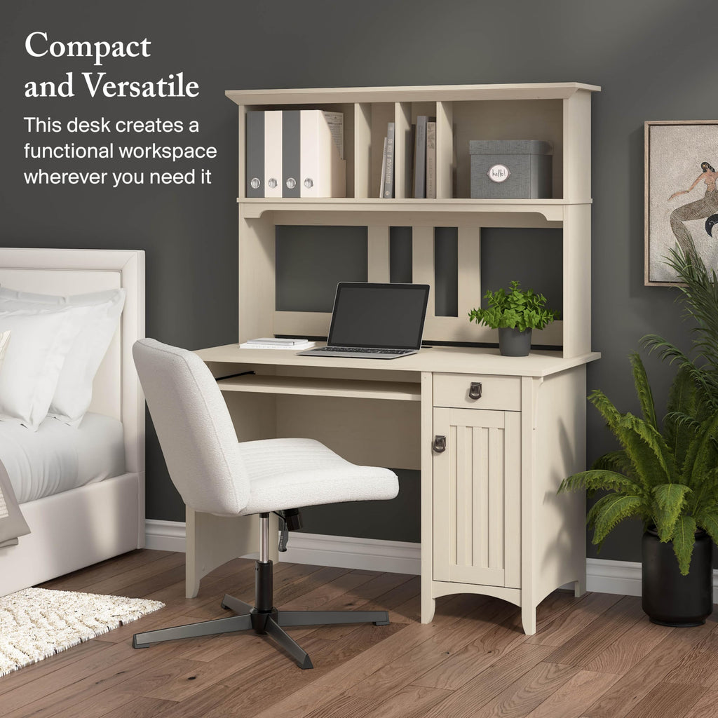 Small Computer Desk with Hutch J5007