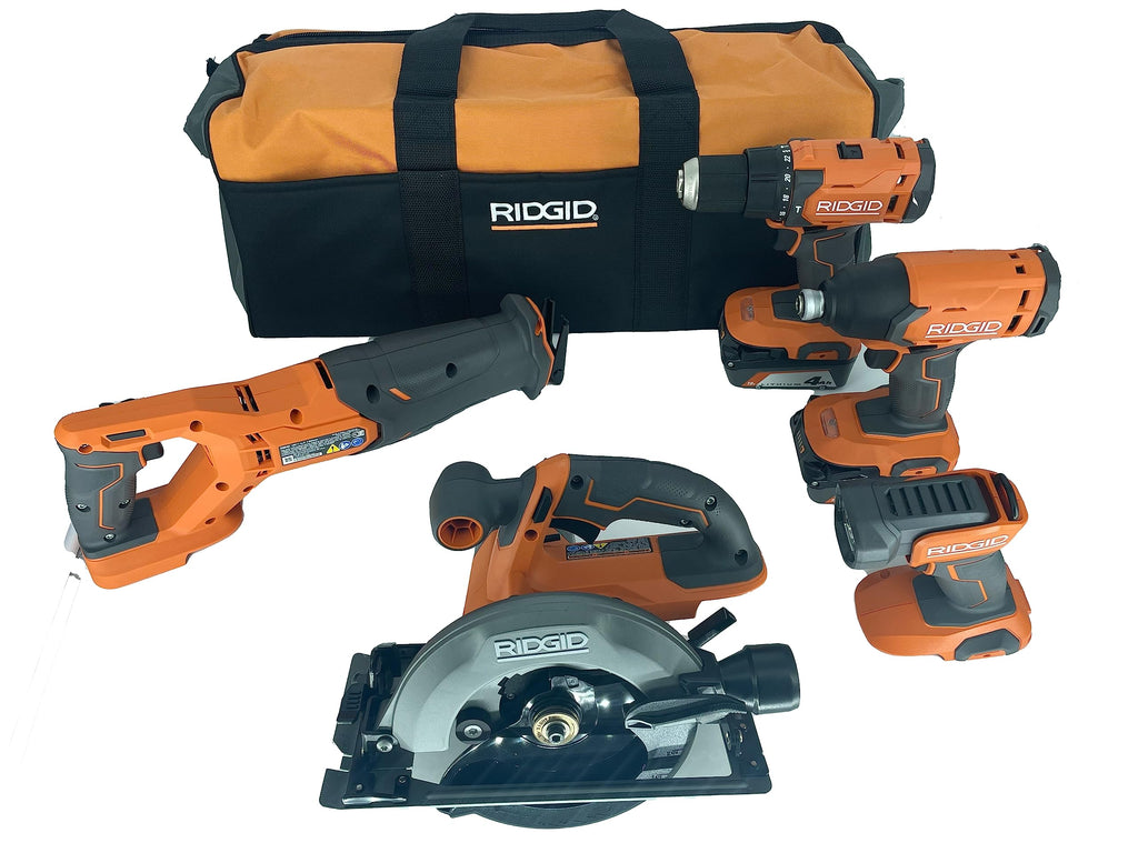 18V Lithium-Ion Cordless 5-Tool Kit with 4.0 Ah Batteries and Charger O95660