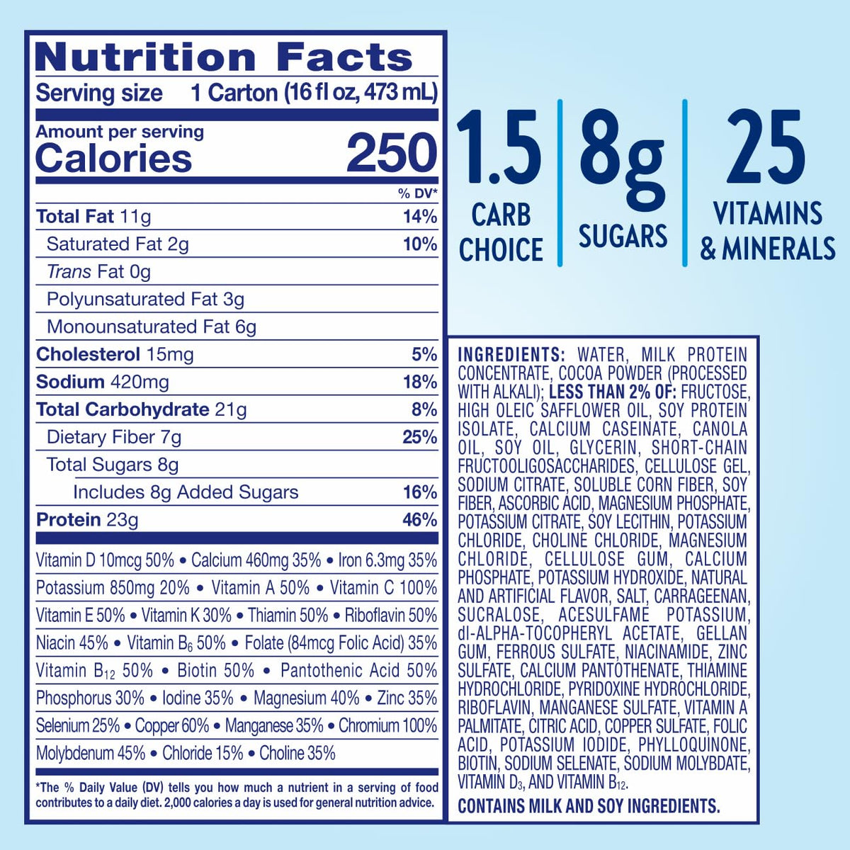 Classic Chocolate Diabetes Care Shake 23g Protein 12 Pack R854