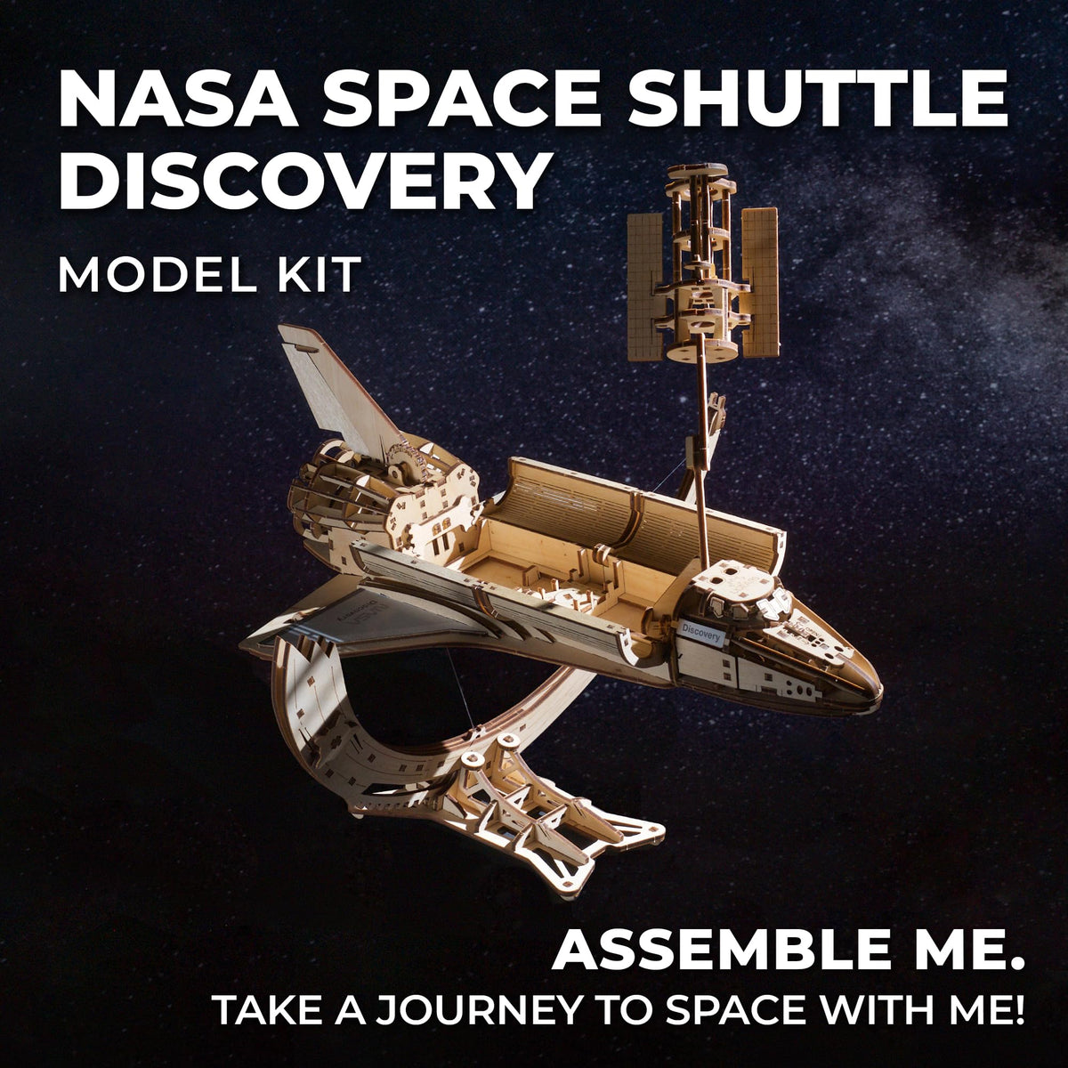 Wooden 3D Puzzle Space Shuttle Model Kit X64996