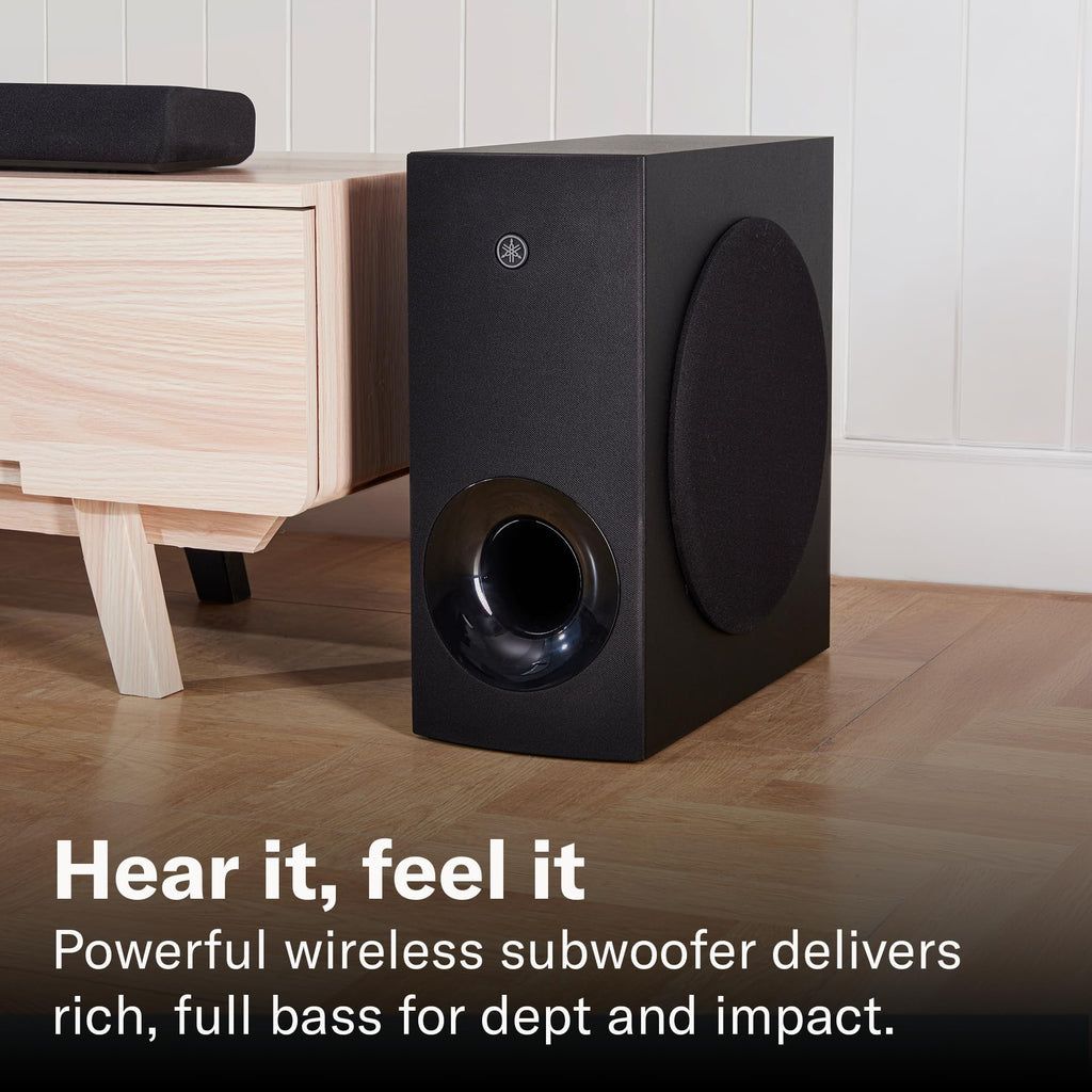 Black Sound Bar with Wireless Subwoofer W57515