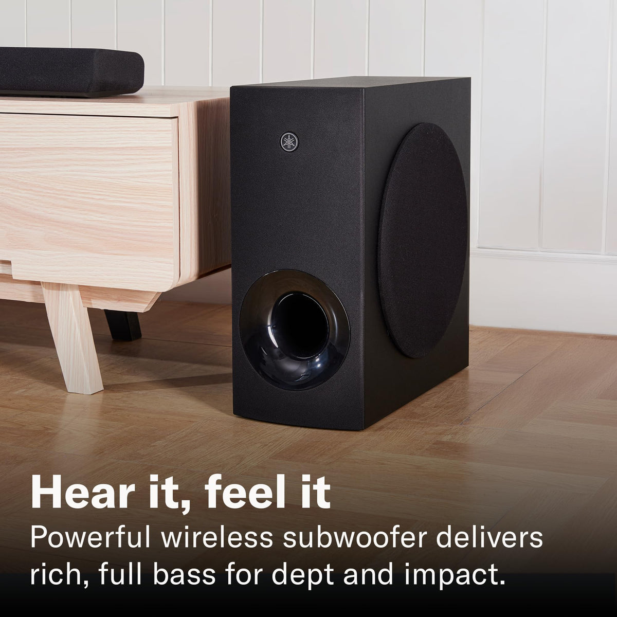 Black Sound Bar with Wireless Subwoofer W57515