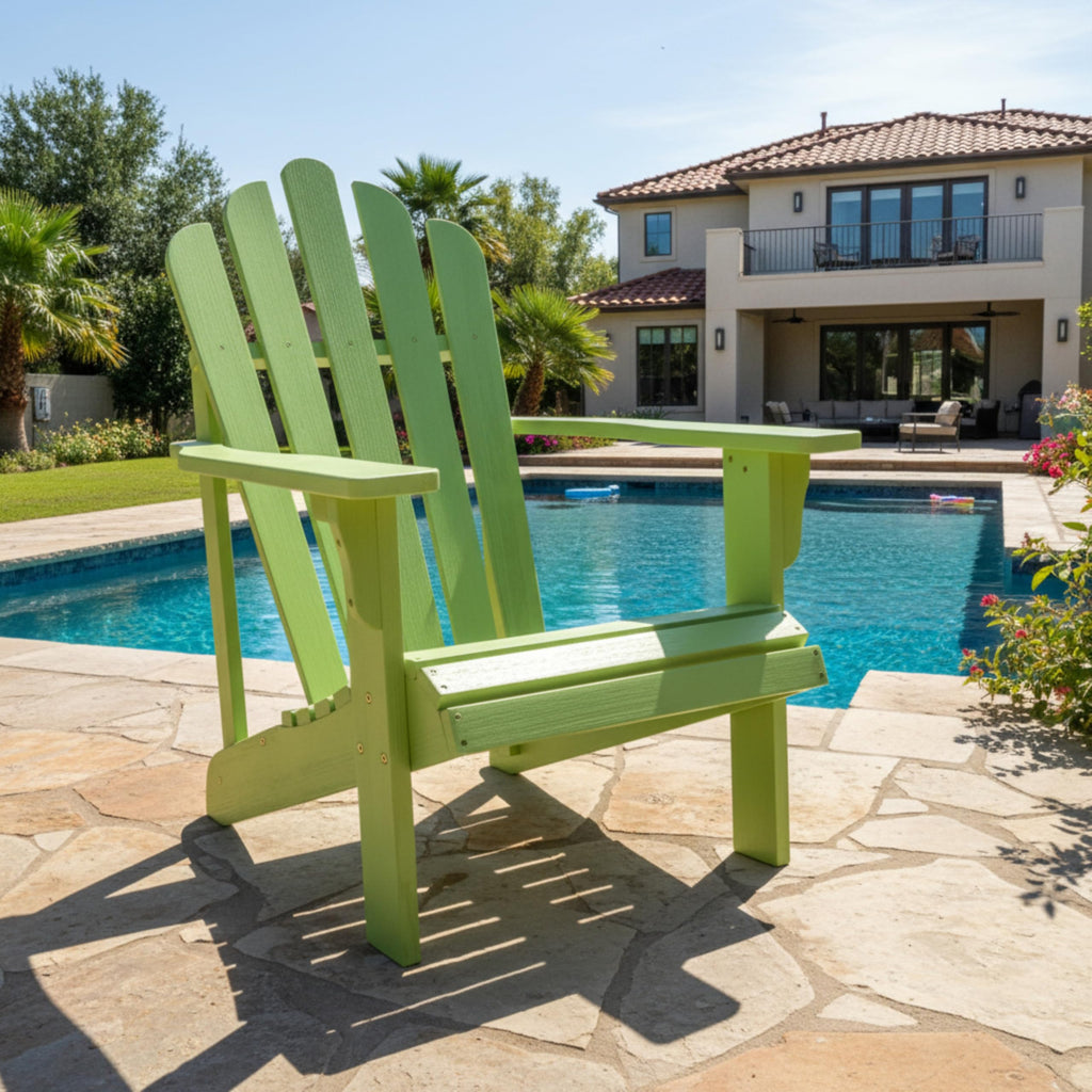Lime Green Wooden Adirondack Chair P867070