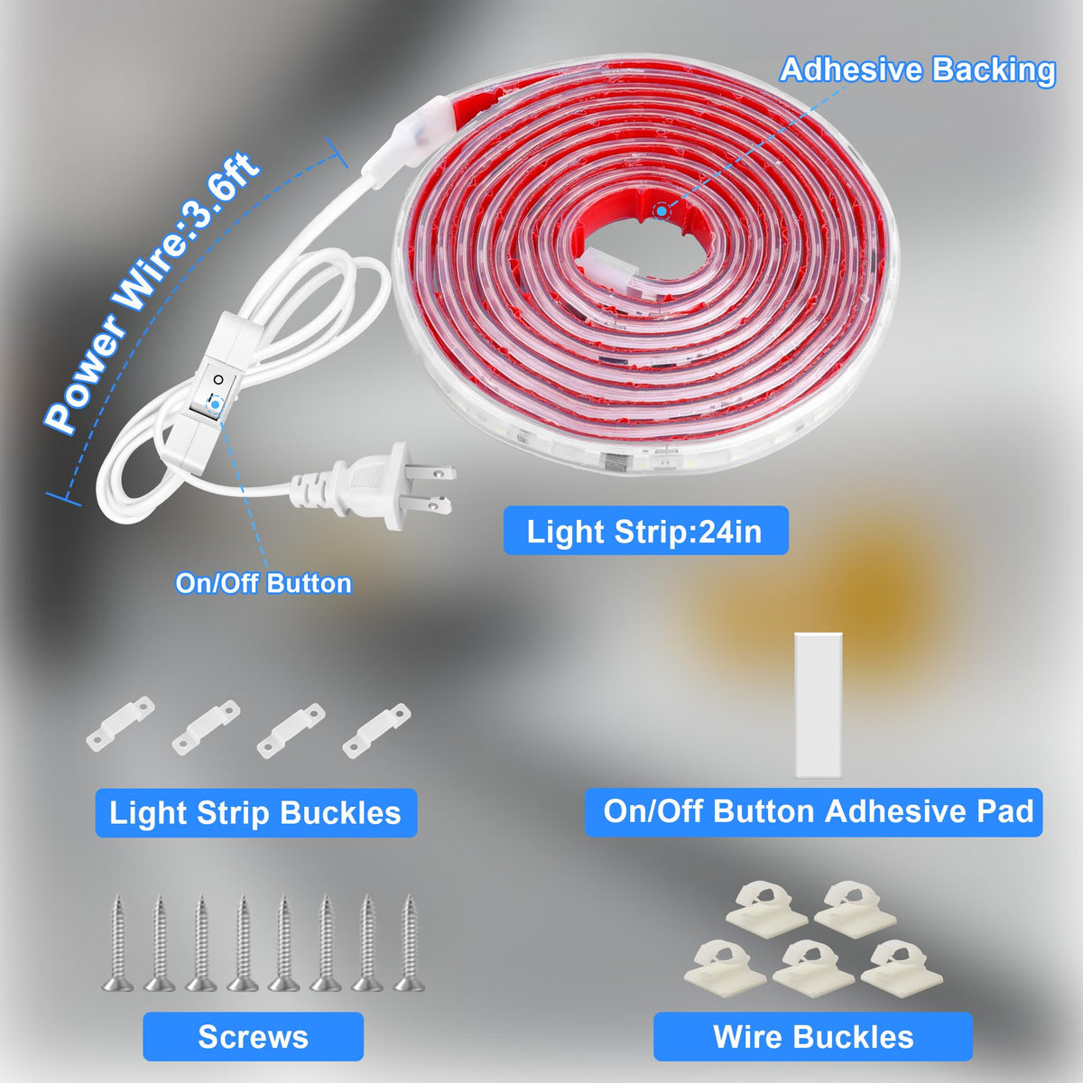 24 Inch Plug-in Under Cabinet LED Light C766