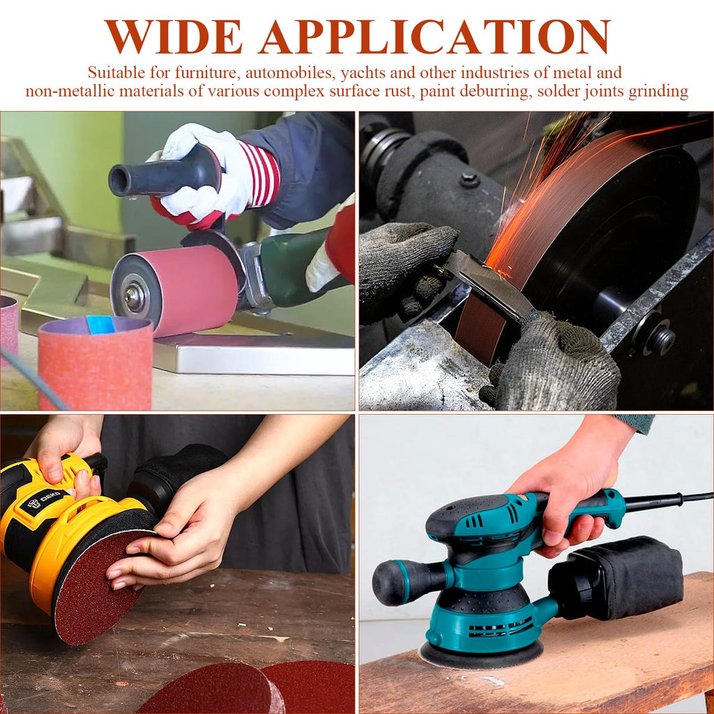 4x36 Inch Aluminum Oxide Sanding Belts and 6 Inch No-hole Sanding Discs E6616