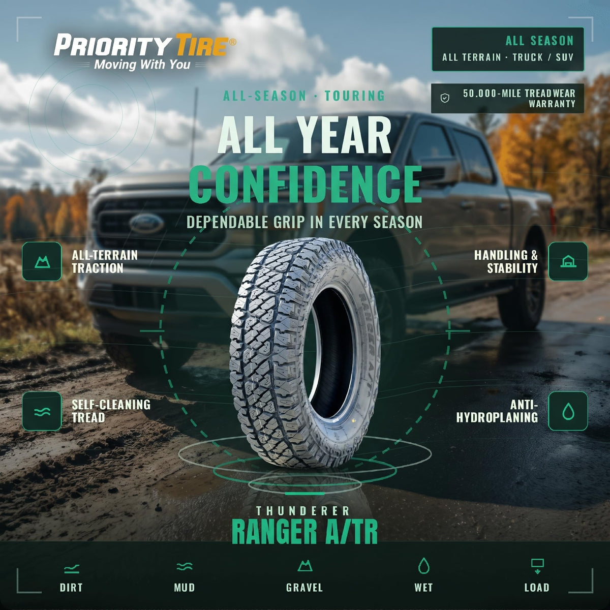All Terrain 265/70R18 116T Tire A60571