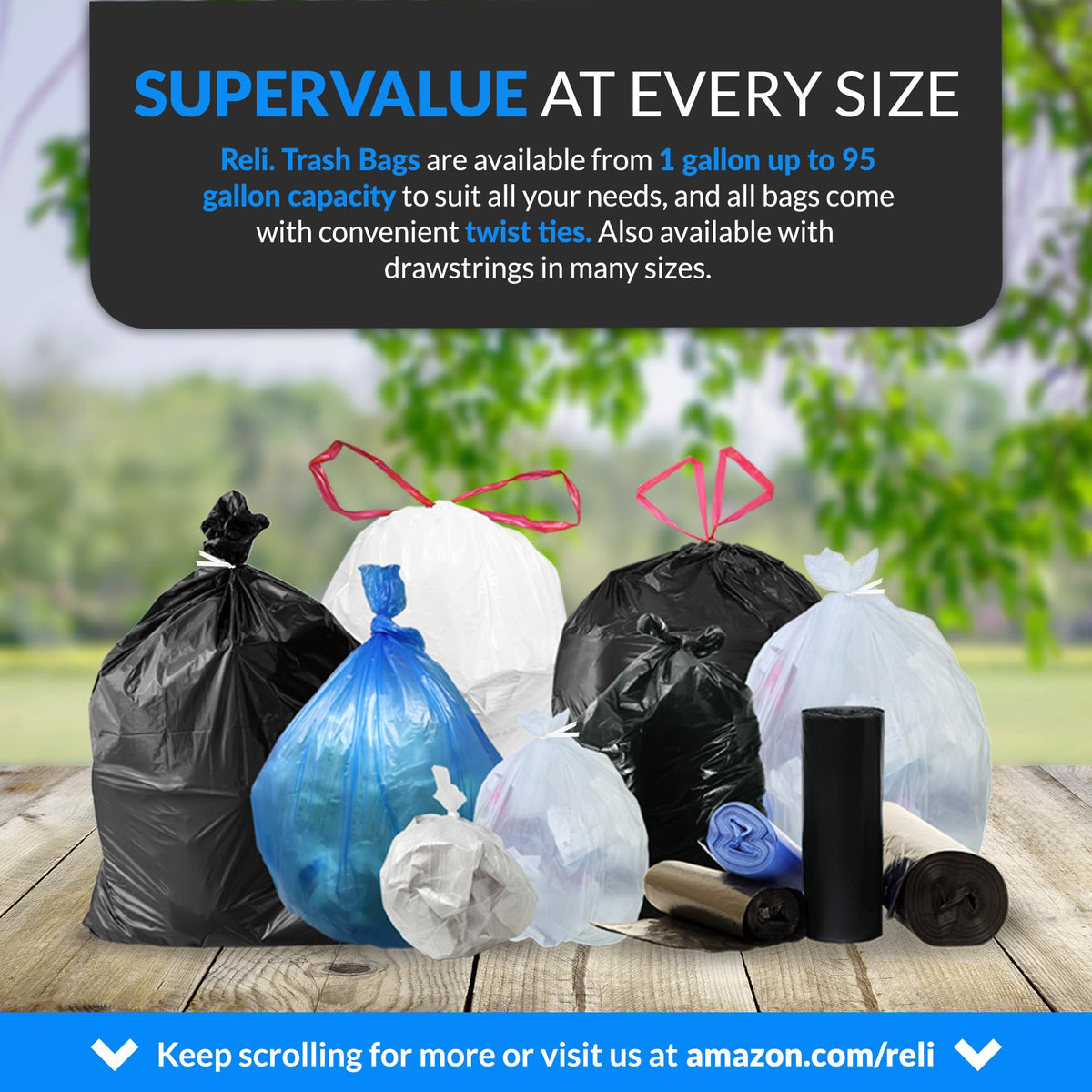 65 Gallon Heavy Duty Trash Bags Q2736