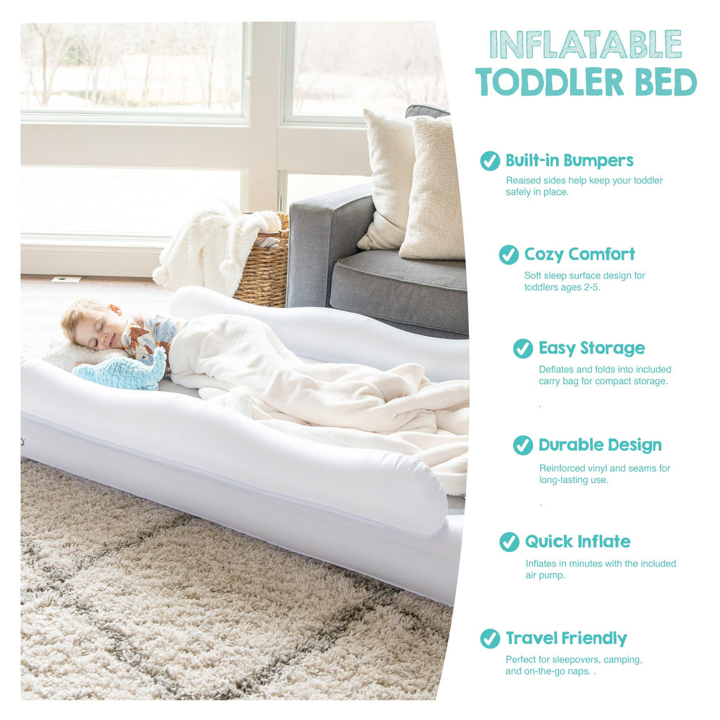 Inflatable Toddler Travel Bed with Pump & Carry Bag B1991