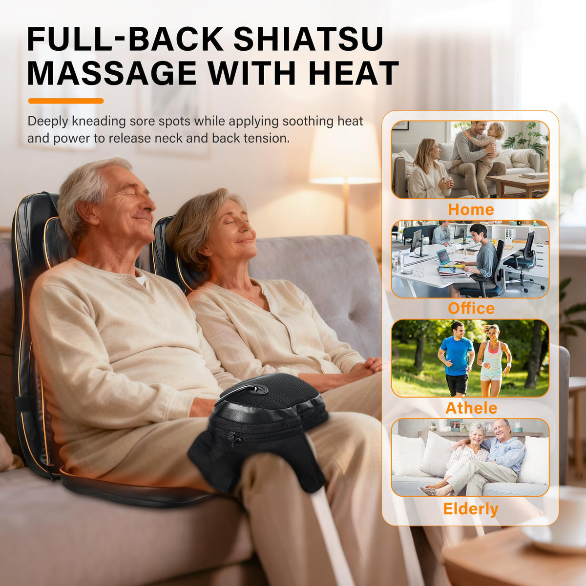 Shiatsu Neck and Back Massager with Heat S2901