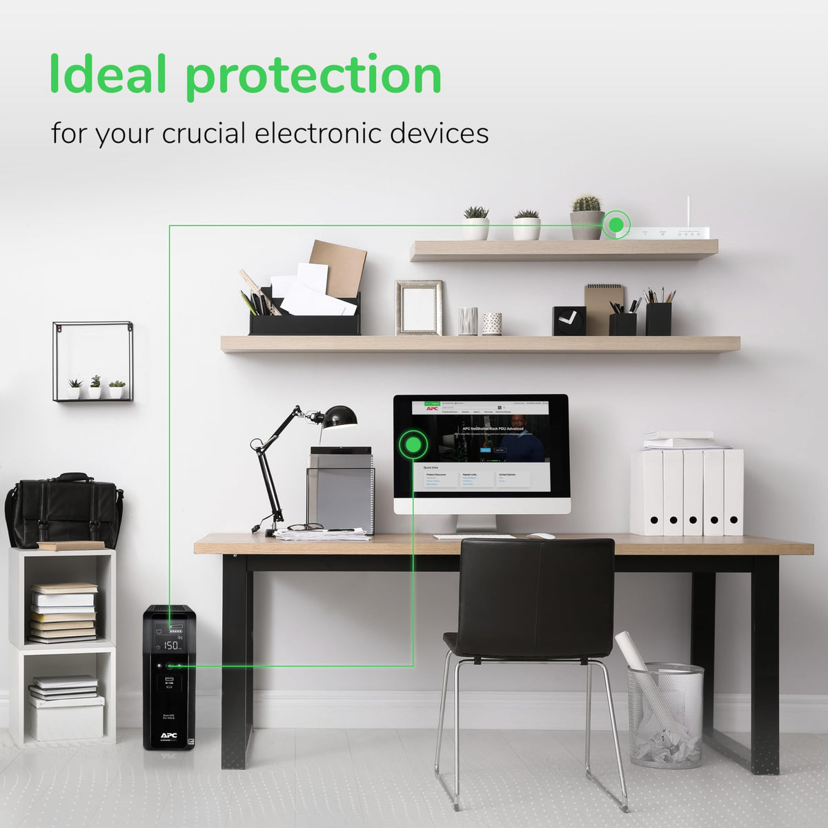 Pure Sine Wave UPS Battery Backup & Surge Protector N77443