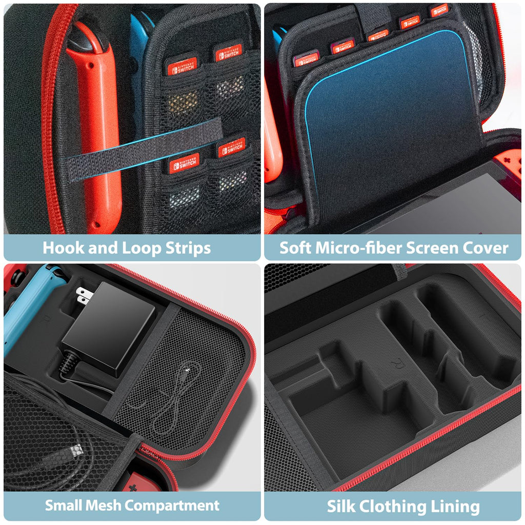 Red & Grey Portable Carrying Case N587