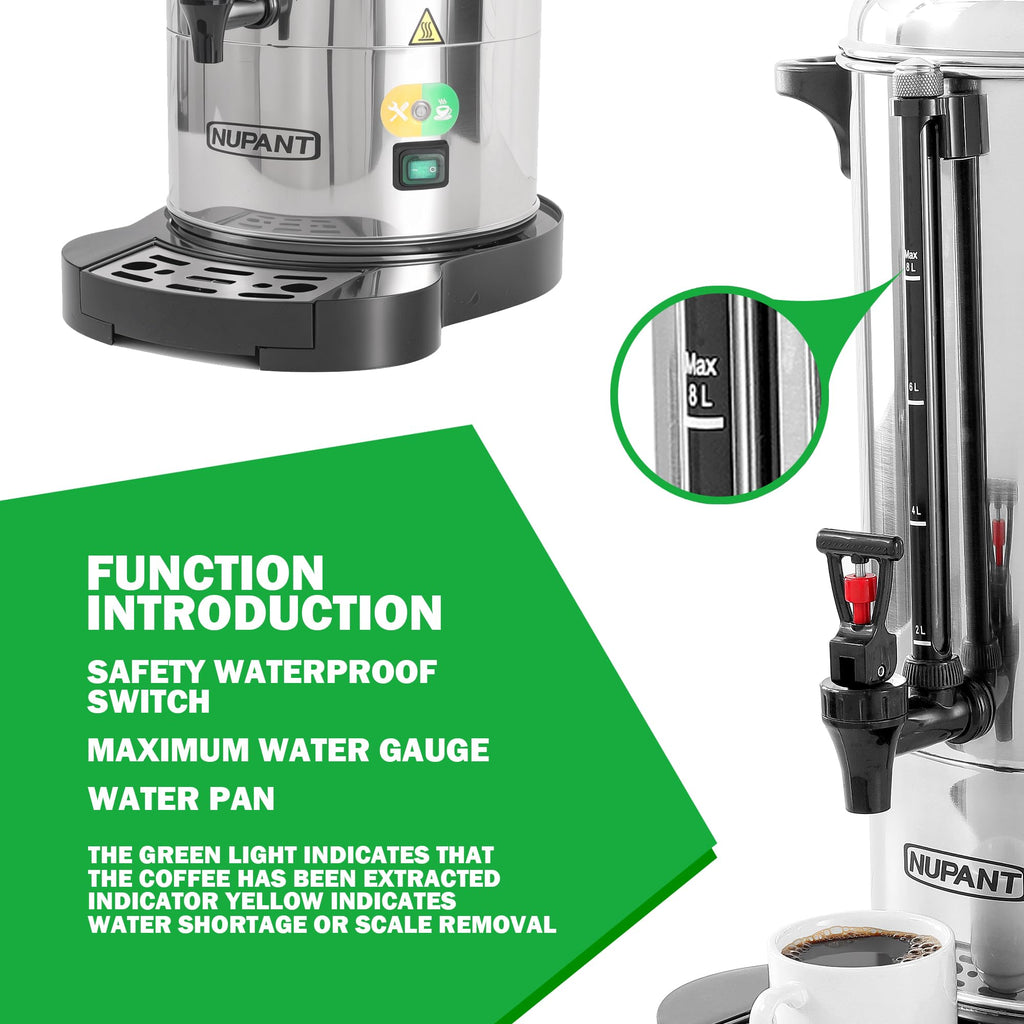 50 Cup Coffee Urn and 12-Cup Commercial Drip Coffee Maker with 2 Carafes F715892