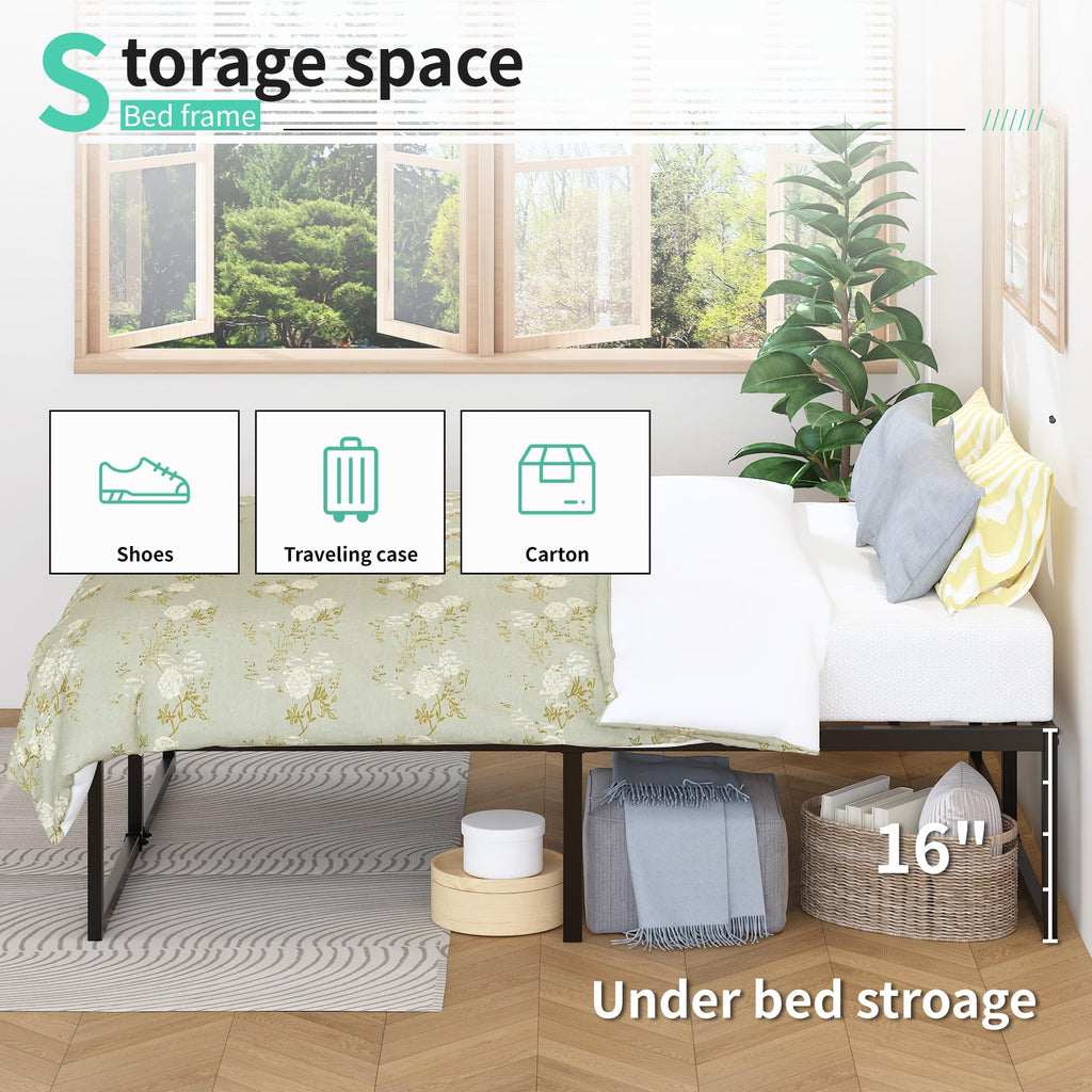 Queen Bed Frame 18 Inch with Steel Slat Support R5578