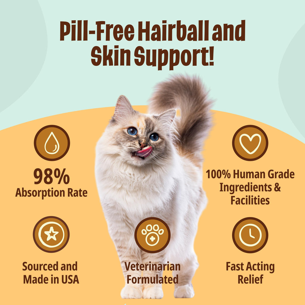 Cat Hairball Support Cod Liver Oil for Cats 30 Packets D6917