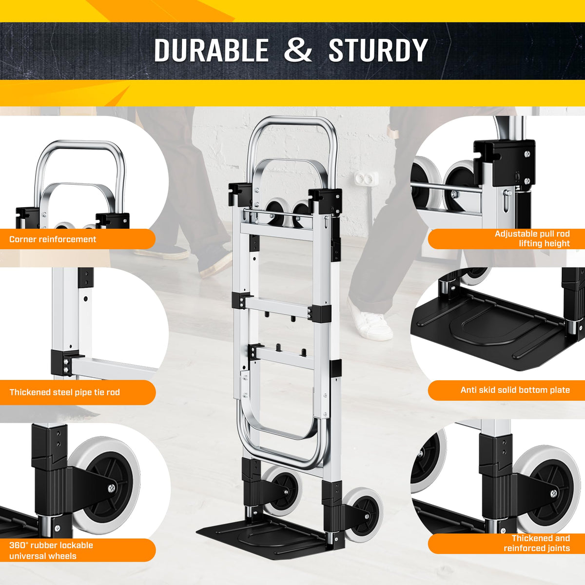 600lbs 3 in 1 Folding Hand Truck Dolly B61756