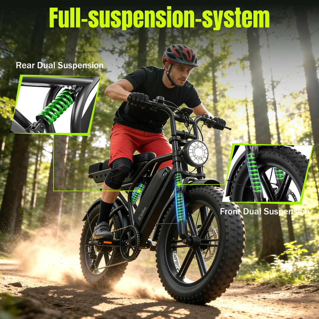 Electric Bike 48V 15Ah Battery 1500W Peak Motor 20 * 4.0 Fat Tire P386098