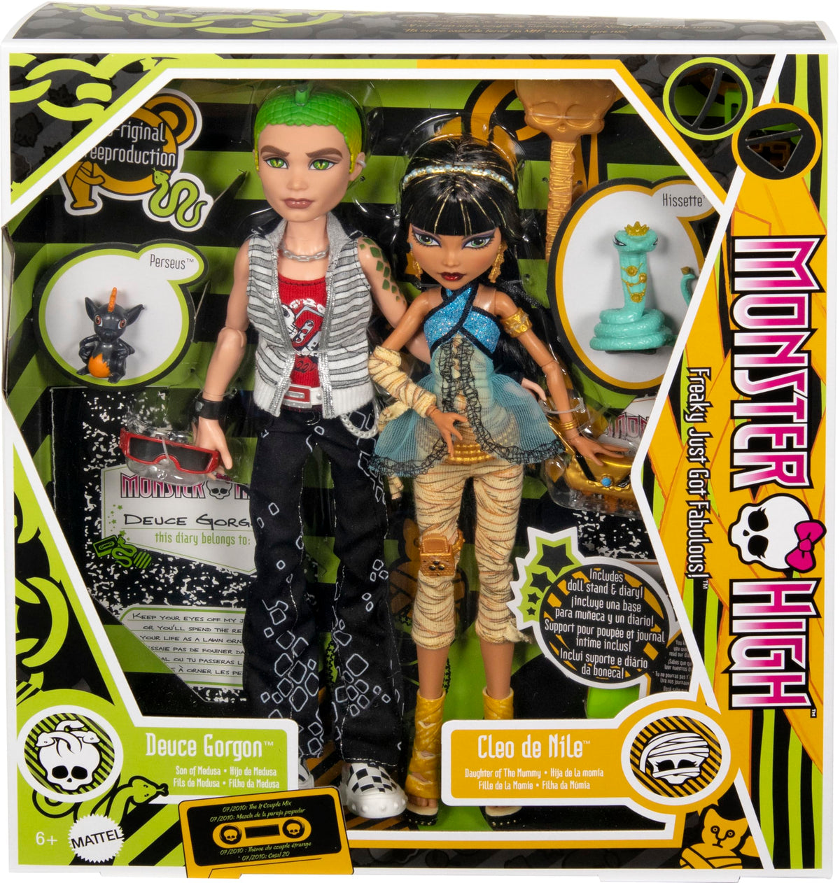 Dolls 2-Pack with Doll Stands, Diaries & Pets A460