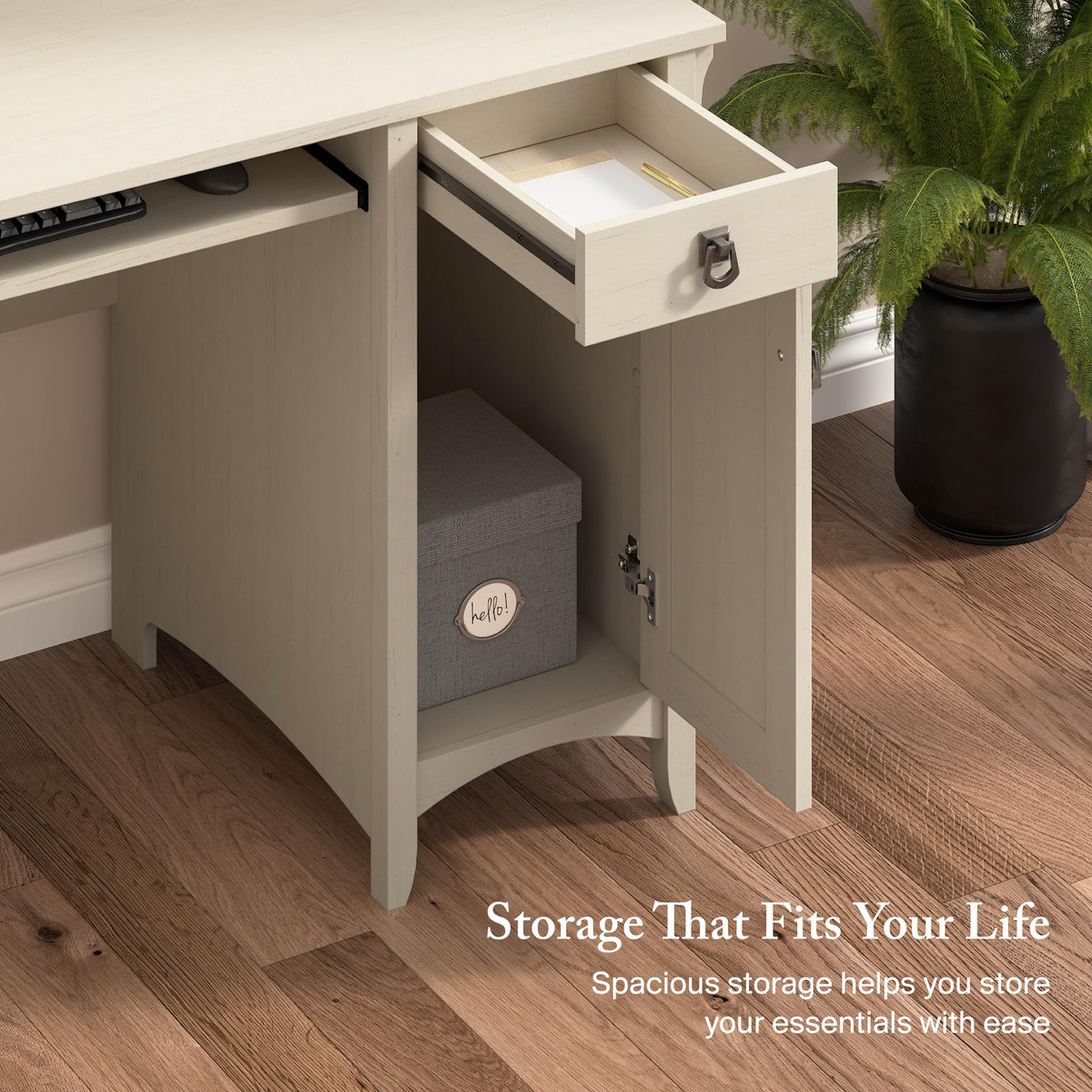 Small Computer Desk with Hutch J5007