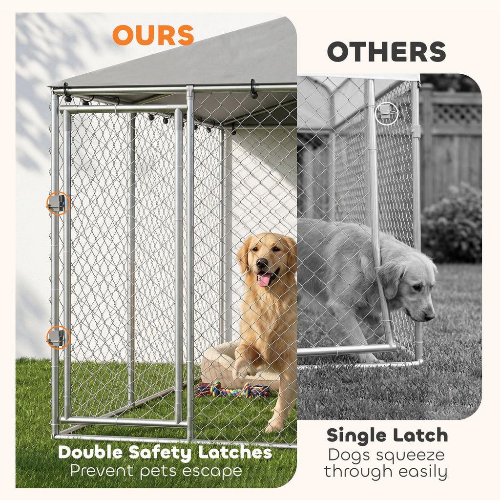 Extra Large Outdoor Dog Kennel 13' x 13' x 6.5' L246