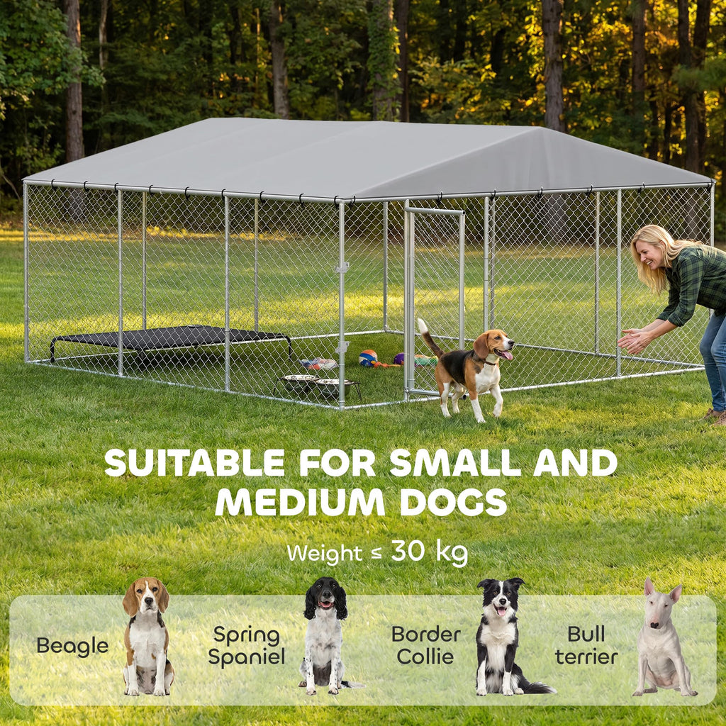 Extra Large Outdoor Dog Kennel 13' x 13' x 6.5' L246