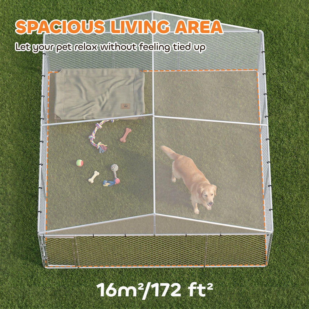 Extra Large Outdoor Dog Kennel 13' x 13' x 6.5' L246