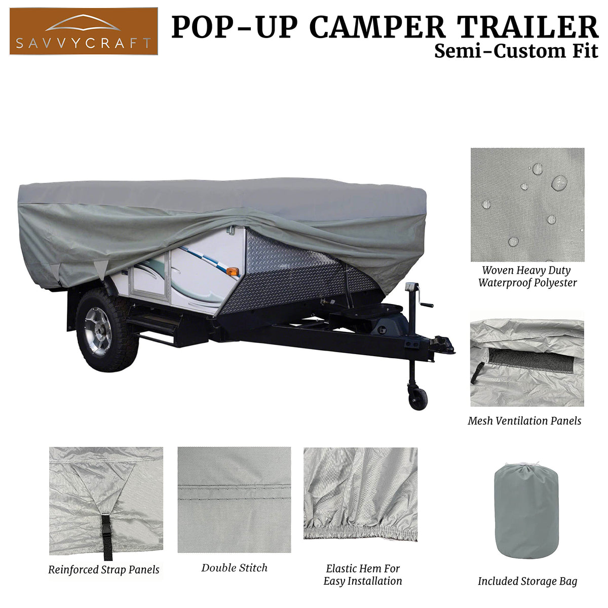 Waterproof Pop Up Camper Cover 14-16 ft L119450